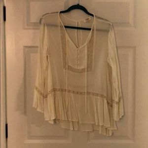Umgee large cream peasant top